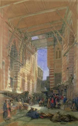 Der Seidenhändler-Basar von El-Ghooreeyeh, Kairo